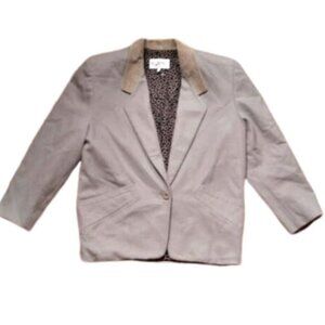 Vintage Byblos wool & cashmere coat jacket oversized  Italy animal print lining